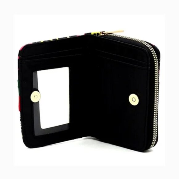 Pearl Queen Bee Graffiti Zip Around Bi-fold Wallet - Picture 3 of 3